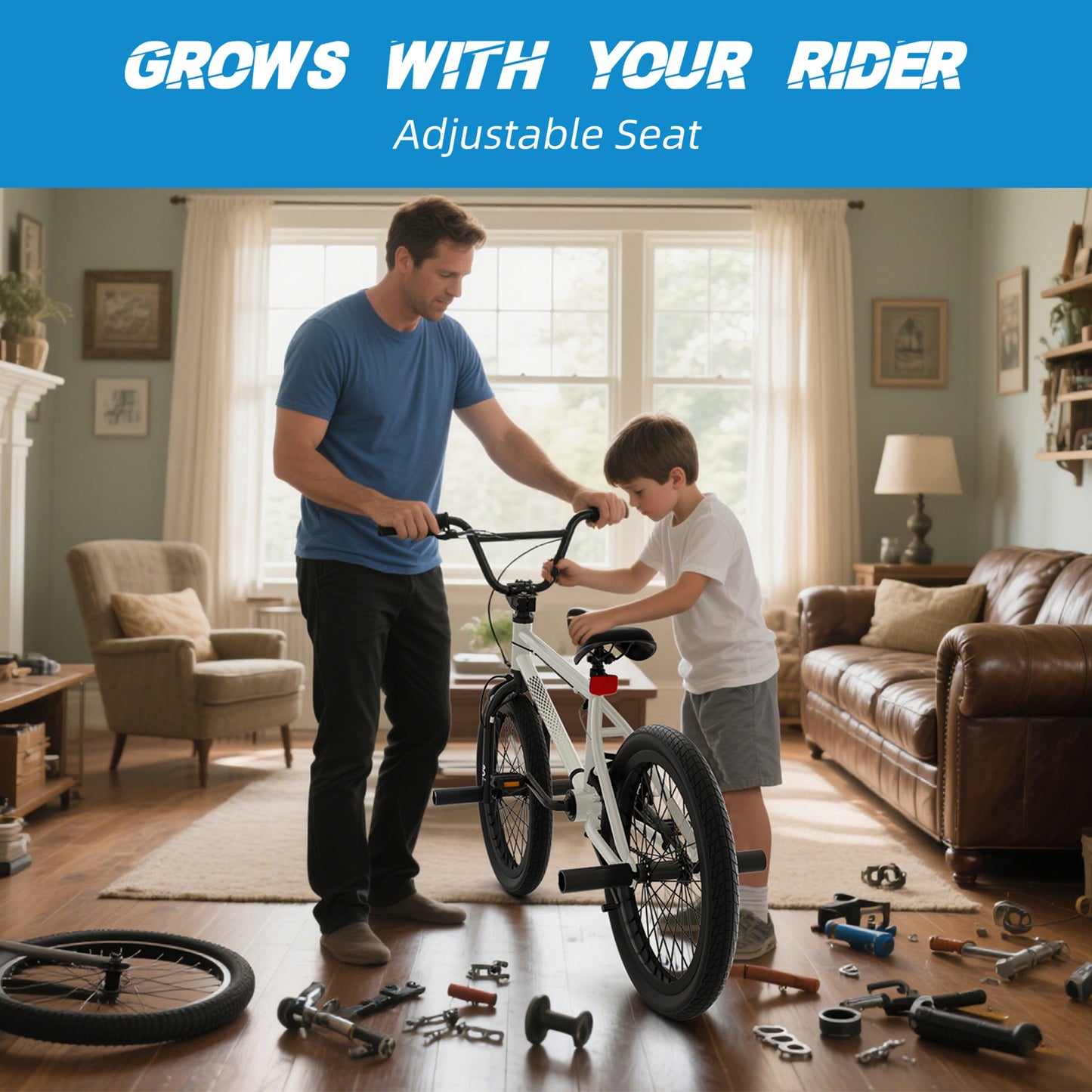 Freestyle Kids BMX Bikes 18 20 Inch Kids Bicycles for Years Old Boys Girls Teen with Adjustable Seat and Handbrake, for Kids 8-12 Beginner-Level to Advanced Rider
