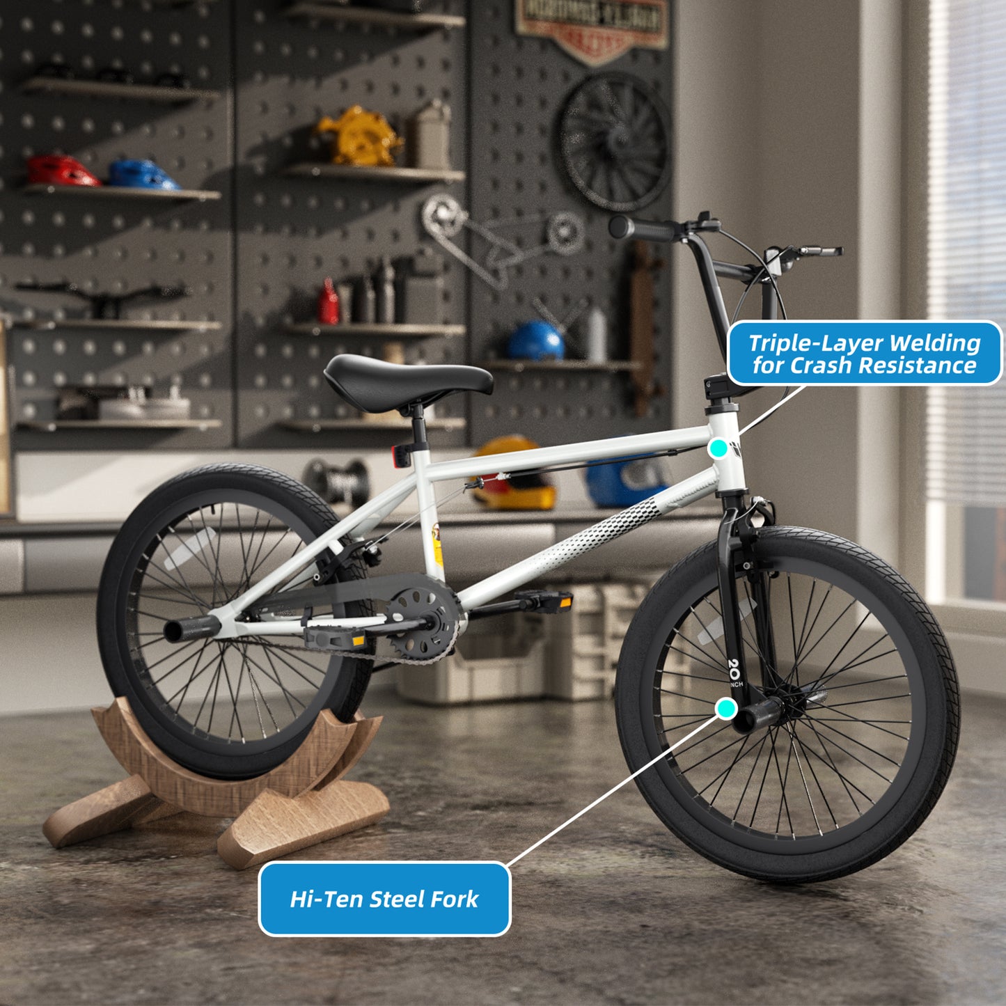 Freestyle Kids BMX Bikes 18 20 Inch Kids Bicycles for Years Old Boys Girls Teen with Adjustable Seat and Handbrake, for Kids 8-12 Beginner-Level to Advanced Rider