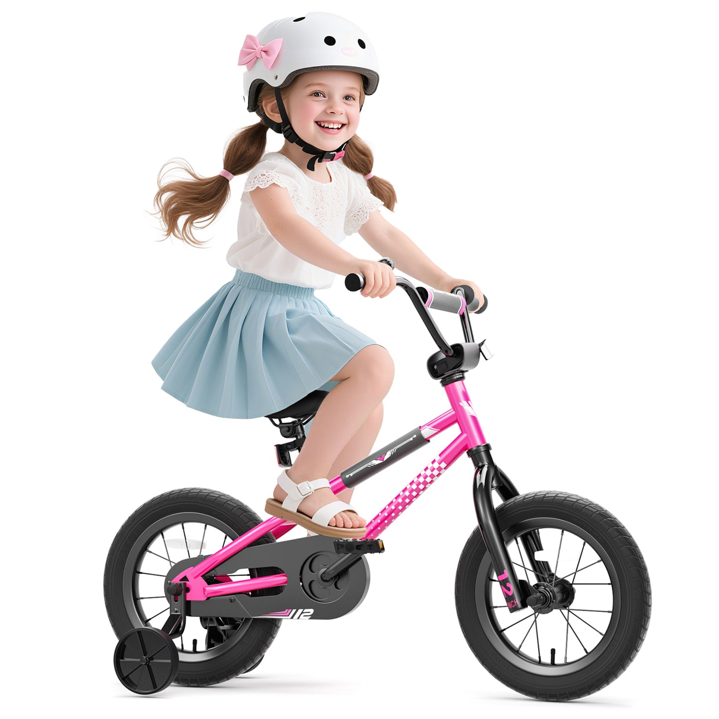Kids Bike , 12 14 16 Inch Kids Bike BMX Style Bicycle with Training Wheels Coaster Brake for 2-8 Years Old Toddlers Boys Girls Multiple Colors
