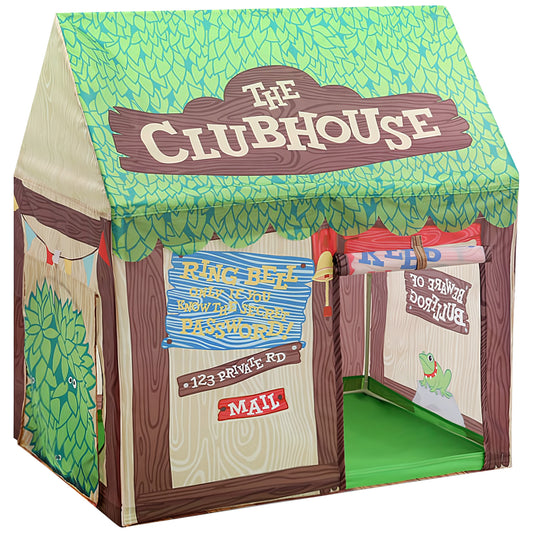 XJD Clubhouse Tent Kids Play Tents for Boys School Toys for Indoor and Outdoor Games Children Playhouse with Roll-up Door and Windows