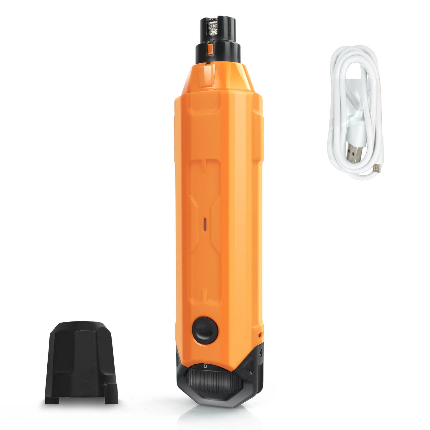 XJD Dog Nail Grinder Upgraded 6-Speed Electric Rechargeable Pet Nail Trimmer Painless Paws Grooming & Smoothing for Small Medium Large Dogs & Cats(Orange)