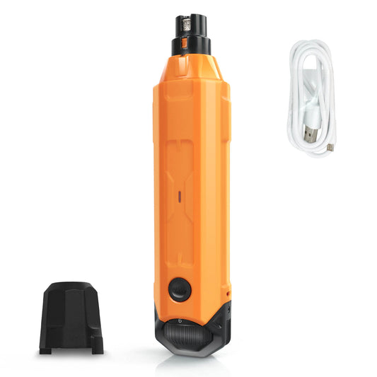 XJD Dog Nail Grinder Upgraded 6-Speed Electric Rechargeable Pet Nail Trimmer Painless Paws Grooming & Smoothing for Small Medium Large Dogs & Cats(Orange)