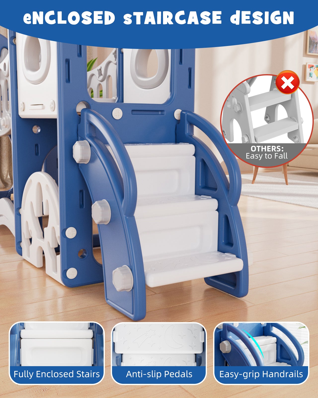 Kids Slide Set with Climber, Toddler Climber Slide Play Set with Basketball Hoop, Tunnel, Bus Playhouse Outdoor Indoor Slide Playset Age 1-6