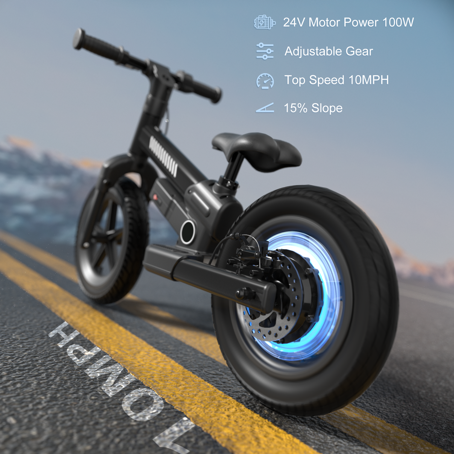 Kids Electric Balance Bike, 24V 150W Electric Bike for 3-5 Years Old Kids