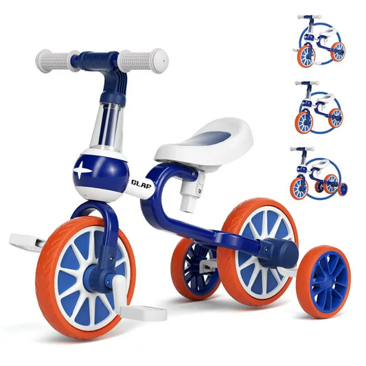 3 in 1 Toddler Bike for 1-4 Years Old Boy Girl Toddler Tricycle Kids Trikes for Toddler Tricycles Baby Bike Infant Trike, Blue