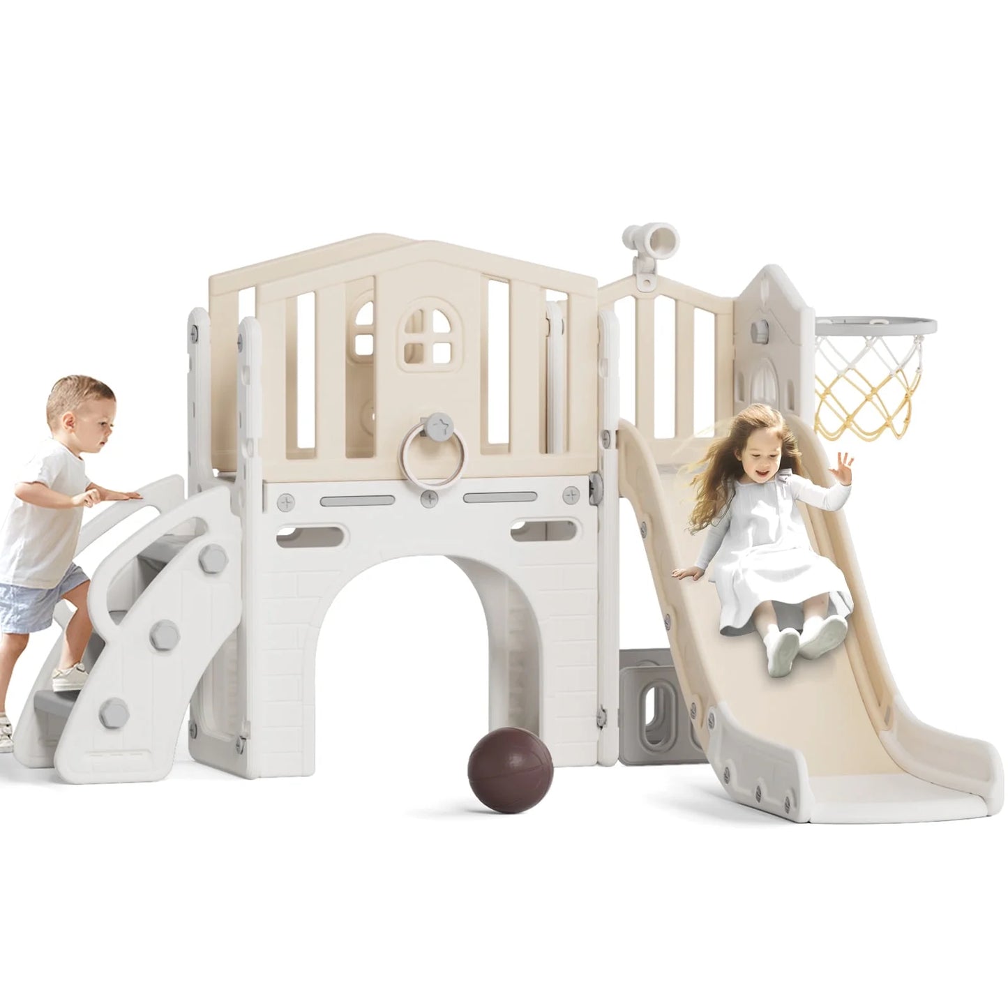 8 in 1 Kids Slide Set with Climber