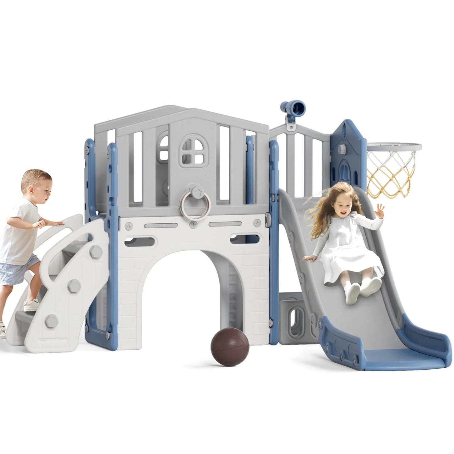 8 in 1 Kids Slide Set with Climber