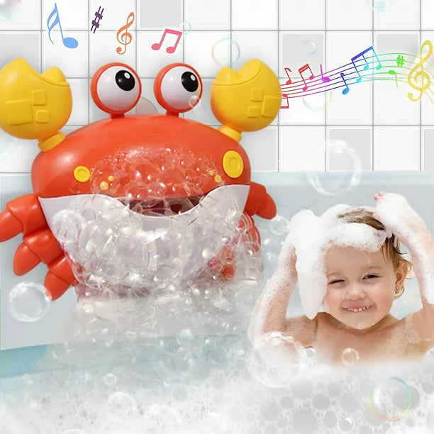 Crab Bubble Bath Maker for The Bathtub Baby Bath Toys Crab Bubble Blower Foam Maker Machine with Music Great Gifts for Infant Child Kids Happy Tub