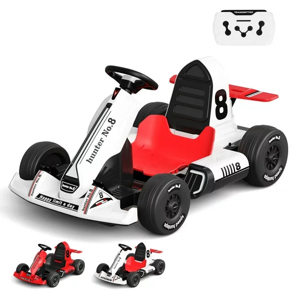 Electric Go Kart for Kids, 12V Battery Powered Ride On Cars with Remote Control for Boys Girls,Vehicle Toy Gift
