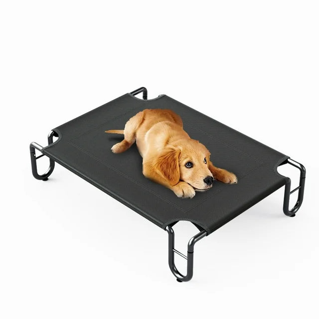 Elevated Dog Bed, Portable Raised Pet Cot with Washable Breathable Mesh, No-Slip Feet Durable Dog Cots Bed for Indoor Outdoor Use