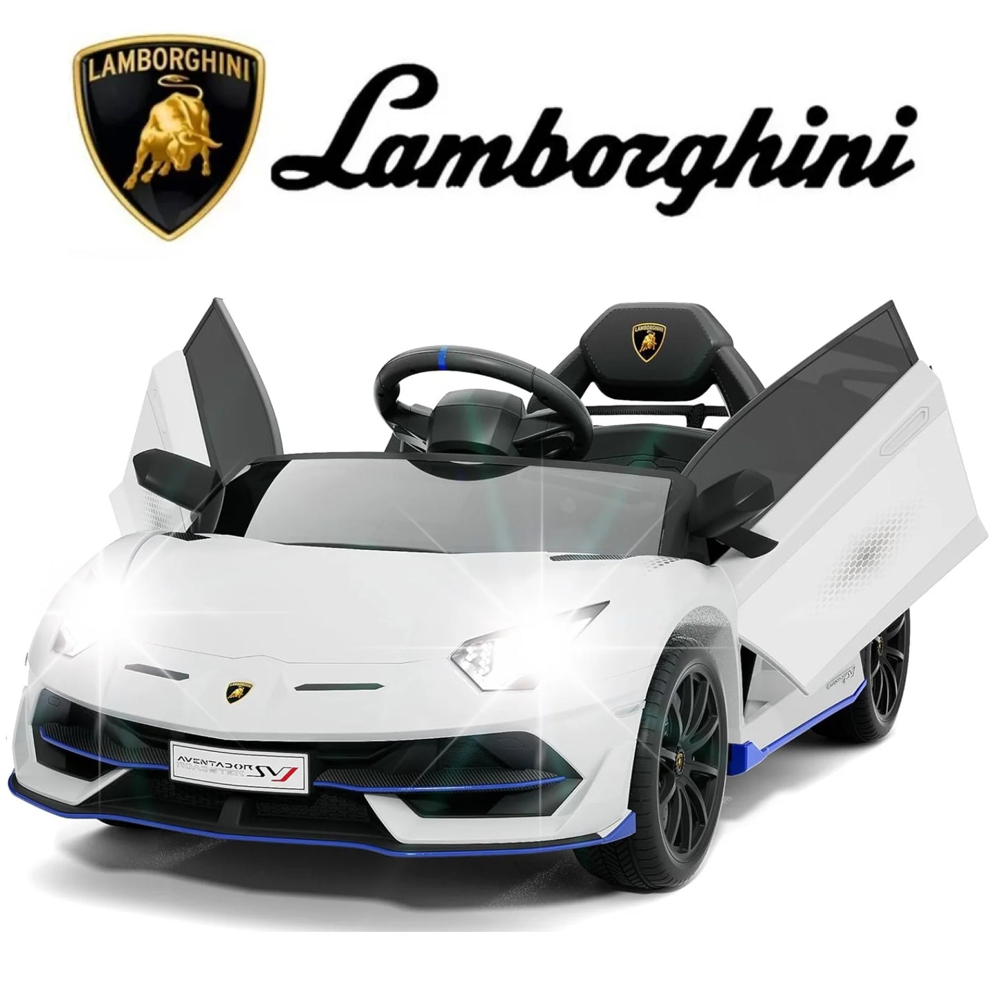 Kids Electric Ride On Car, 12V Licensed Lamborghini Electric Car Toy