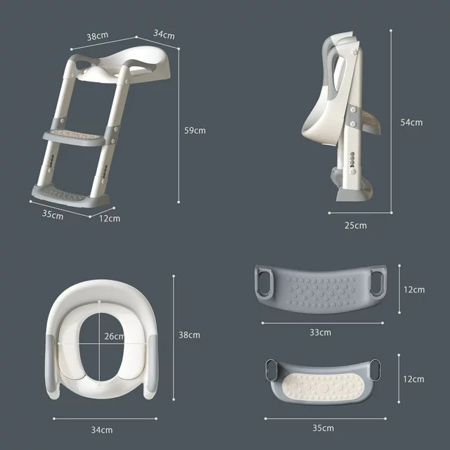 Toilet Potty Chair, Ladder Toilet Trainer Step up Potty for Toddlers Boys Girls