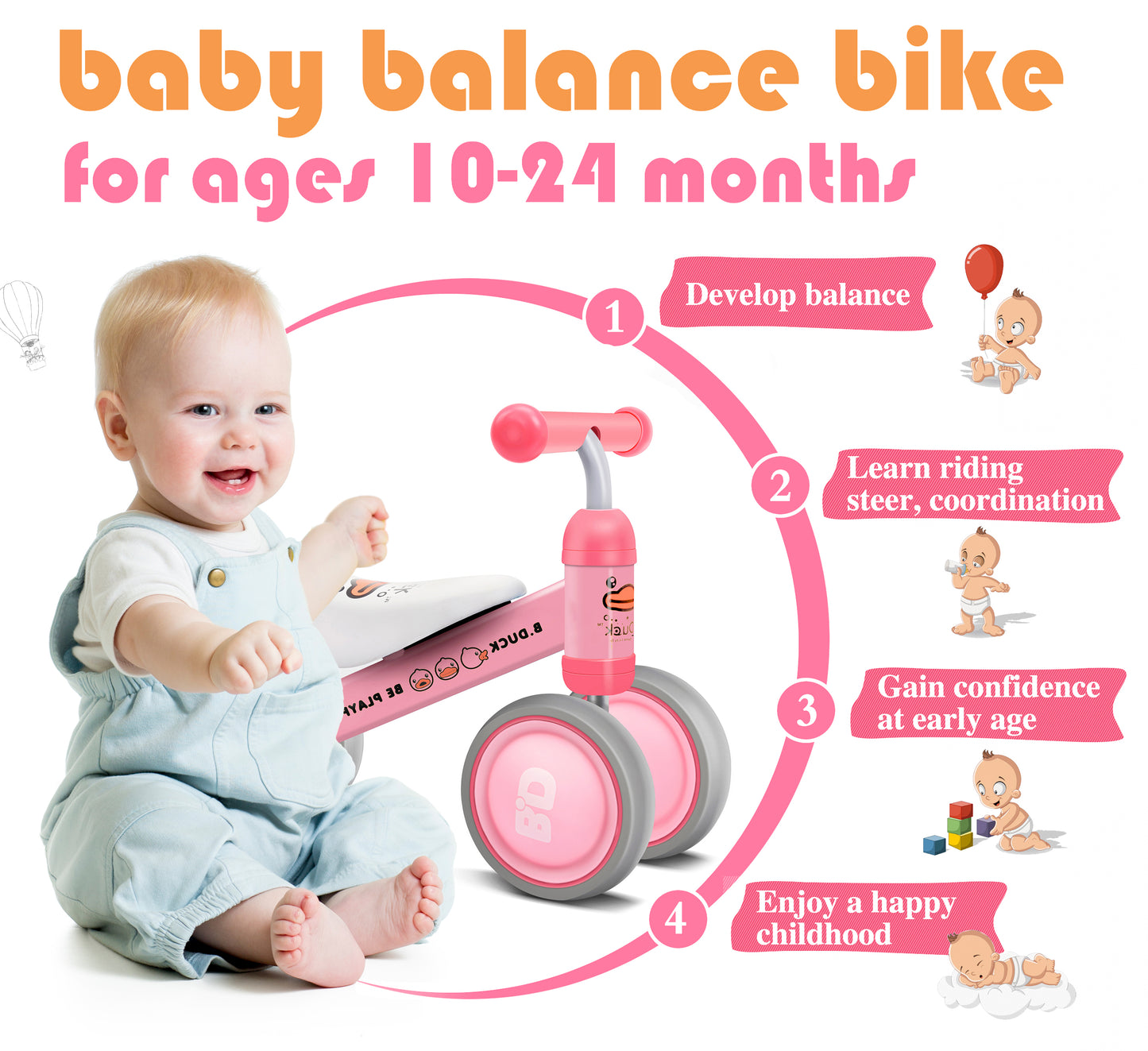 Draisienne Bébé 10-24 Mois Vélo