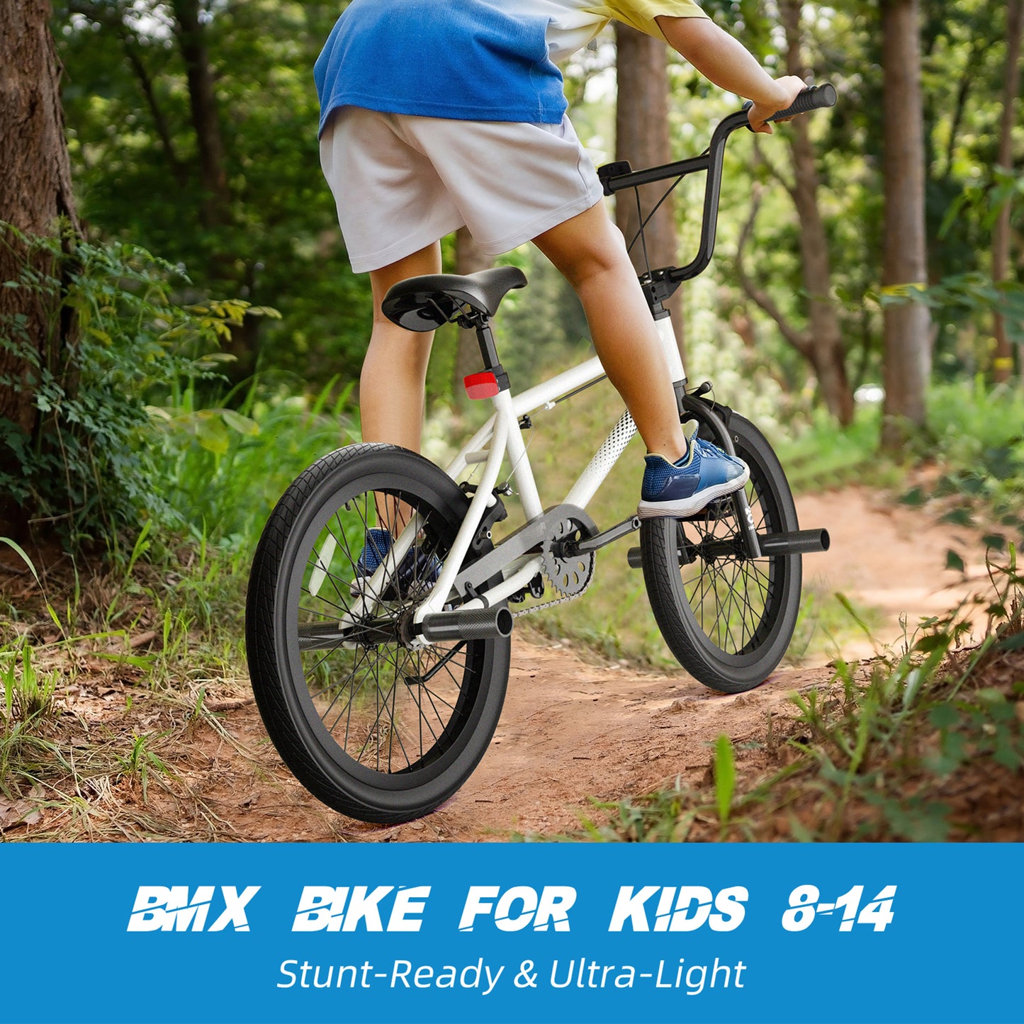 Freestyle Kids BMX Bikes 18 20 Inch Kids Bicycles for Years Old Boys Girls Teen with Adjustable Seat and Handbrake, for Kids 8-12 Beginner-Level to Advanced Rider