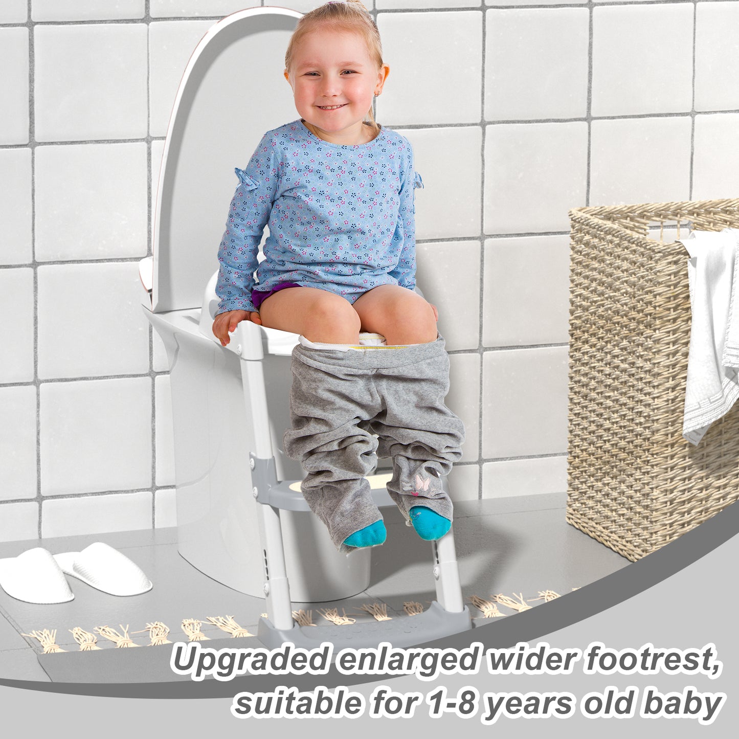 Toilet Potty Chair, Ladder Toilet Trainer Step up Potty for Toddlers Boys Girls