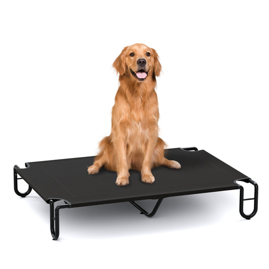 YUFU Elevated Pet Dog Bed for Dogs Cats Indoors & Outdoors, Black, Medium
