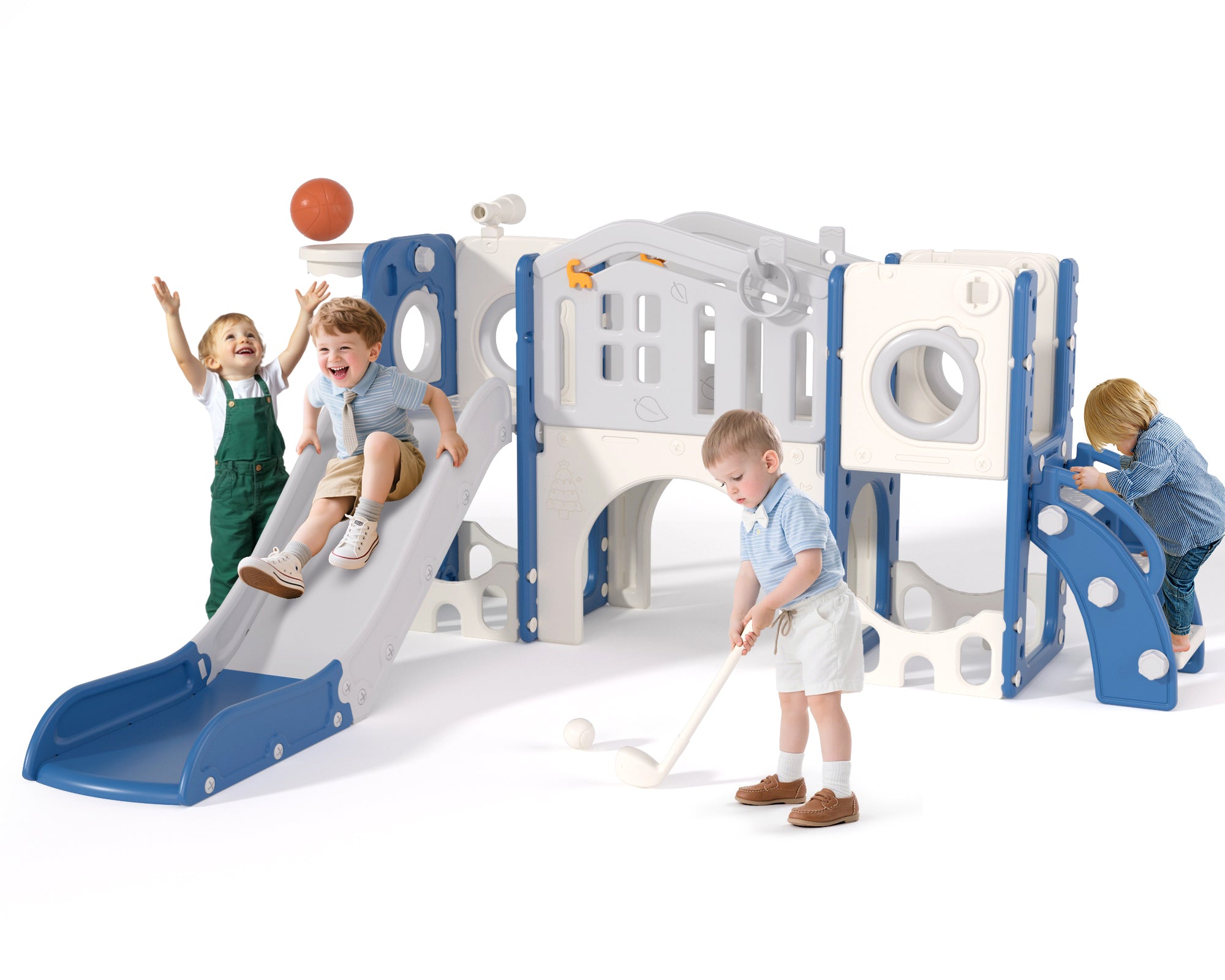 XJD 11 in 1 Toddler Slide PlaySet for kids indoor/outdoor for