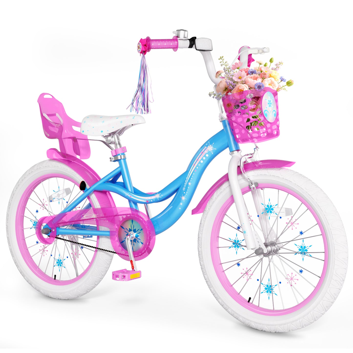 XJD 12 14 16 20 inch Toddler Girls Bike for age 2-4 Years Child Bike, Kids Bike With Handbrake Basket, Princess Bicycle
