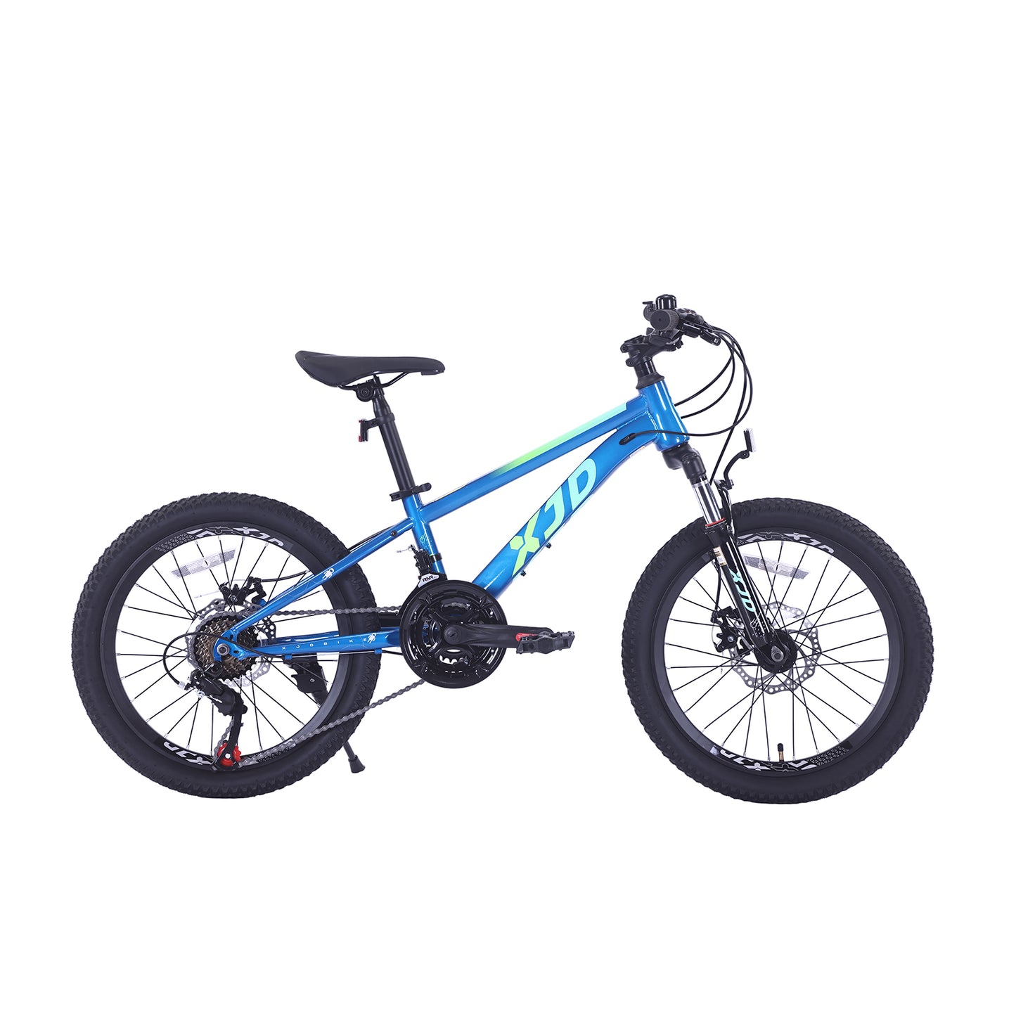 XJD 20 24 Inch Kids Mountain Bike for Boys, 20 24inch boy bike 6-14 Years Old, 21-Speed, Front Suspension & Dual Disc Brakes, Unisex, Black&Red