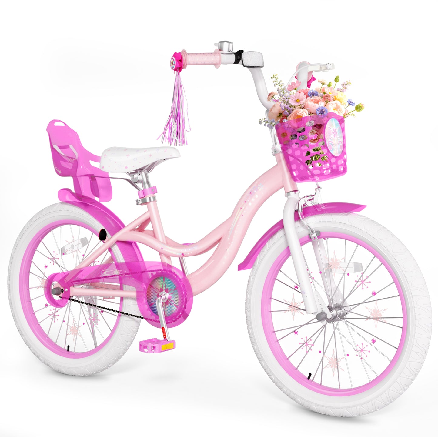 XJD 12 14 16 20 inch Toddler Girls Bike for age 2-4 Years Child Bike, Kids Bike With Handbrake Basket, Princess Bicycle