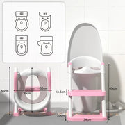 Baby Potty Training Seat with Step Stool Ladder, Upgrade Toddler Potty Toilet Seat with Anti-Slip Pads Ladder for Kids Boys Girls