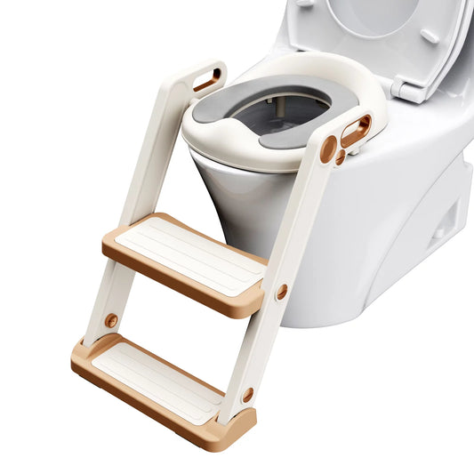 Baby Potty Training Seat, Foldable Potty Toilet Seat for Boys Girls Kids Toddler (Gold)