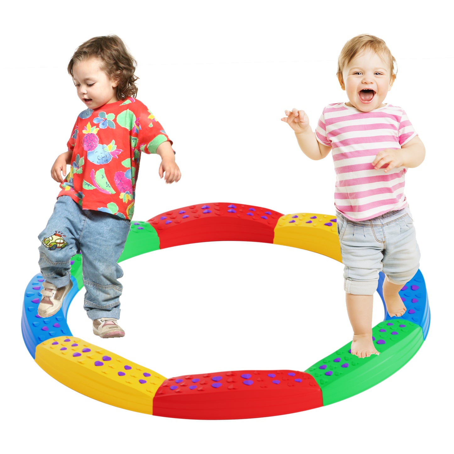 XJD Toddler Stepping Stones for Kids - Indoor or Outdoor Non-Slip Connect Toddler Balance Beam and Promote Balance Stones Agility Coordination Exercise