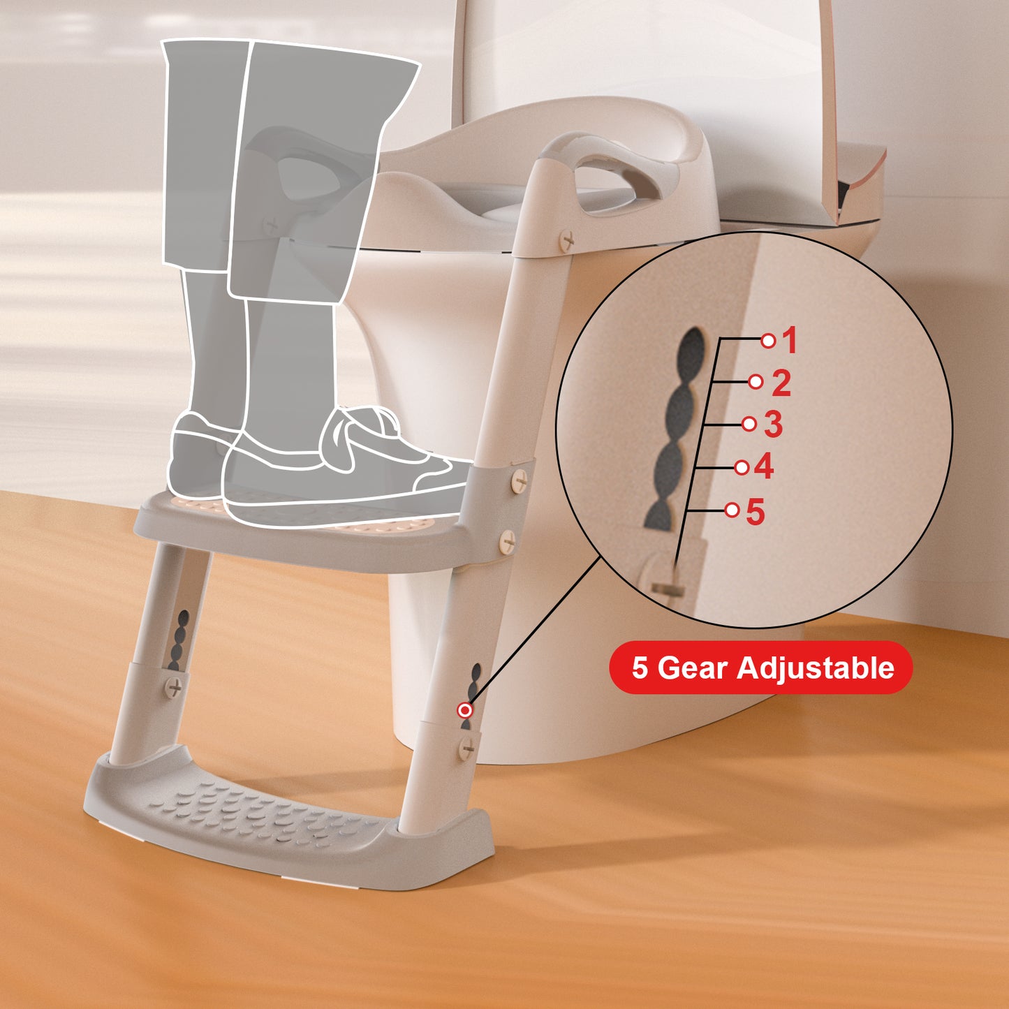 Toilet Potty Chair, Ladder Toilet Trainer Step up Potty for Toddlers Boys Girls