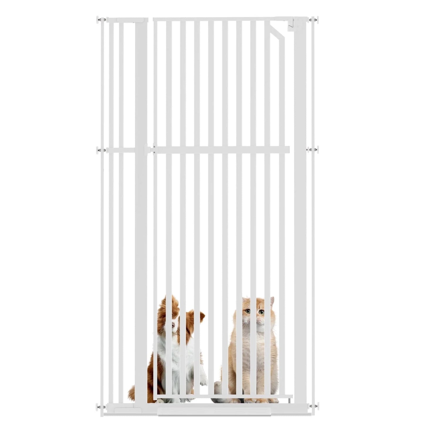 KORIMEFA 63" Extra Tall Cat Gate Pet Gate Toddler Dog Pet Cat for Indoor Stairs Doorways Kitchen