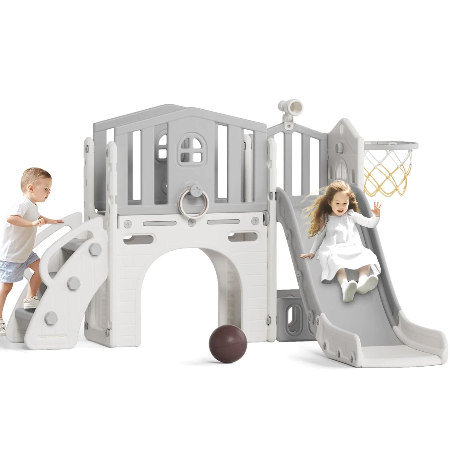 8 in 1 Kids Slide Set with Climber