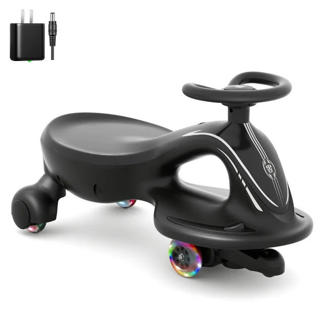 Electric Pedal Push Ride On Toy Wiggle Car, Swing Car with LED Flashing Wheels
