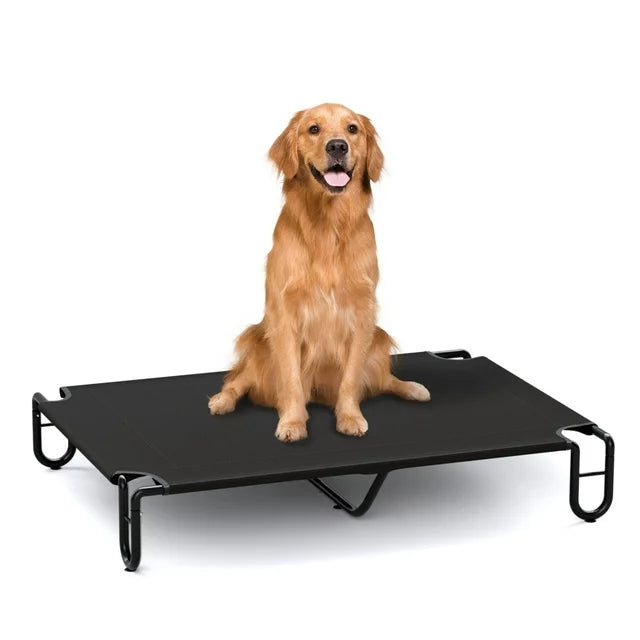 Elevated Dog Bed, Portable Raised Pet Cot with Washable Breathable Mesh, No-Slip Feet Durable Dog Cots Bed for Indoor Outdoor Use