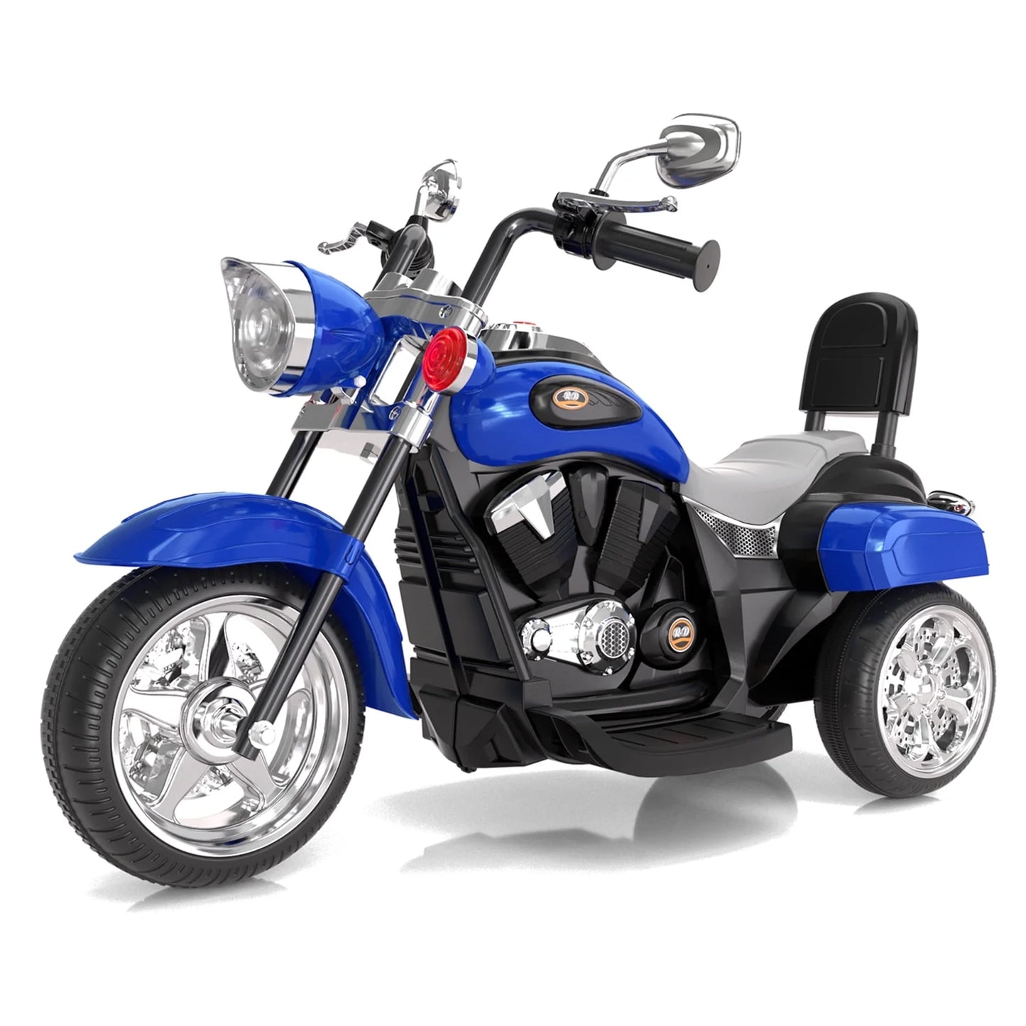 KORIMEFA Kids Motorcycle, 6V Battery Powered Toddler Chopper Motorbike Ride On Toy w/Horn & Headlight, Foot Pedal