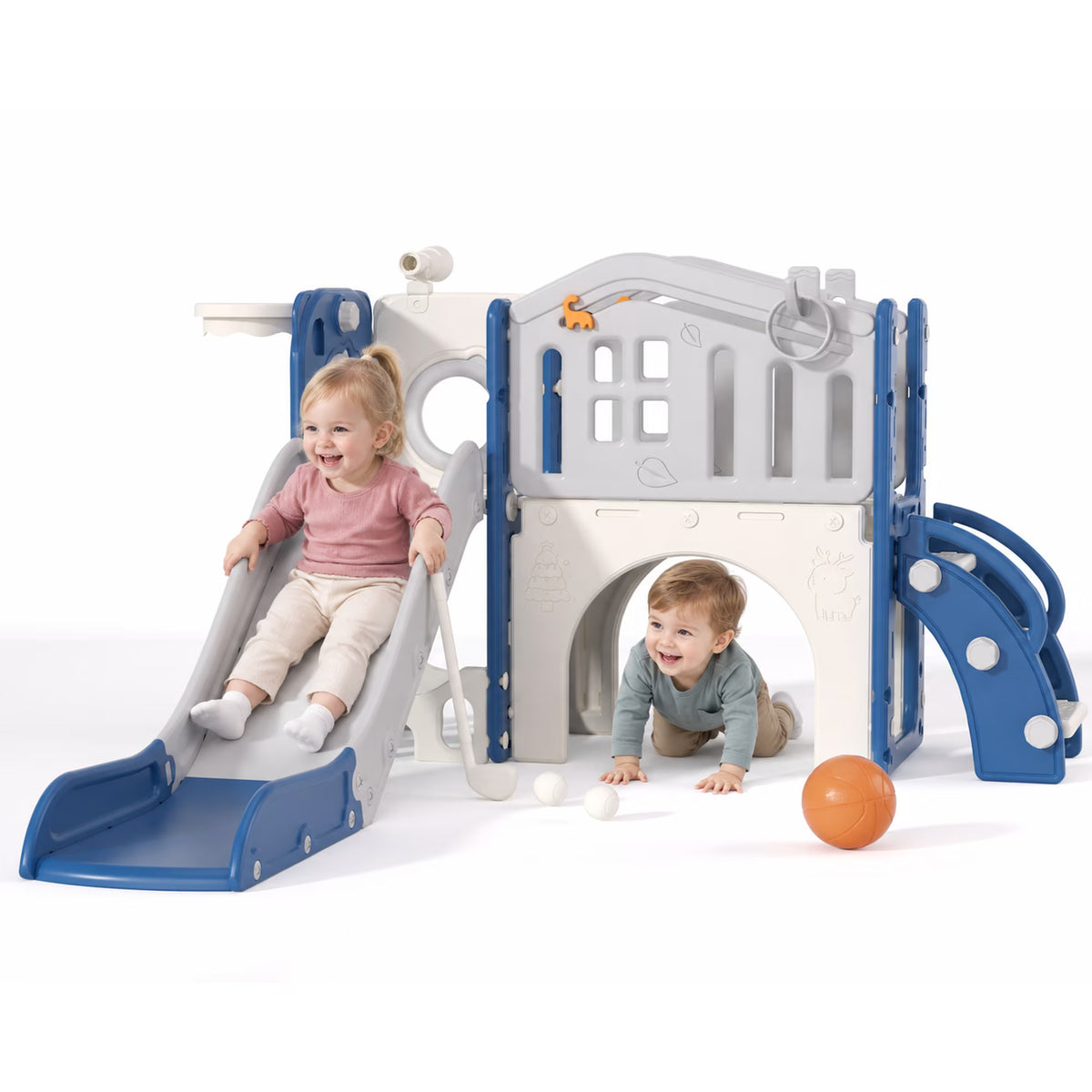 XJD 10 in 1 Toddler Slide PlaySet for kids indoor/outdoor for Toddlers Age 1-3