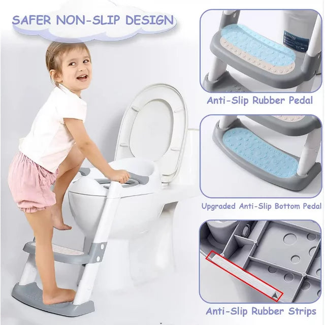 Toilet Potty Chair, Ladder Toilet Trainer Step up Potty for Toddlers Boys Girls
