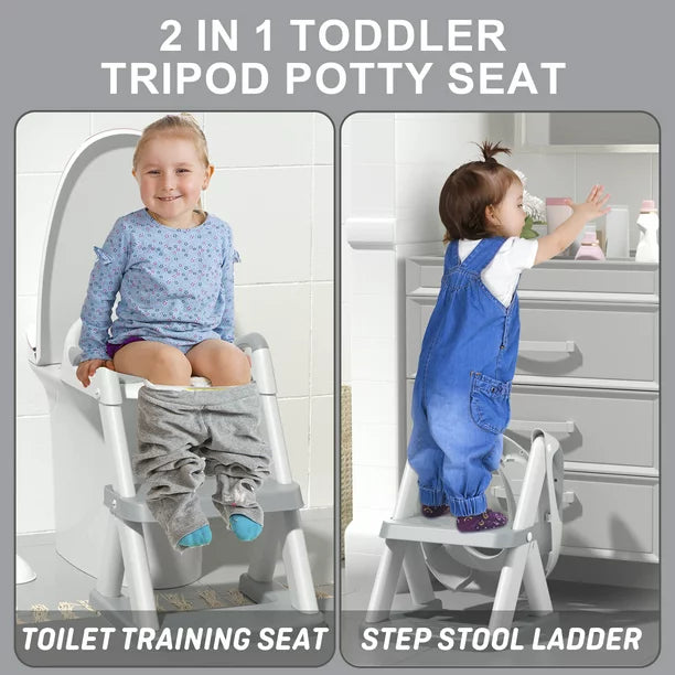 Kids Potty Training Toilet Seat with Step Stool Ladder for Baby