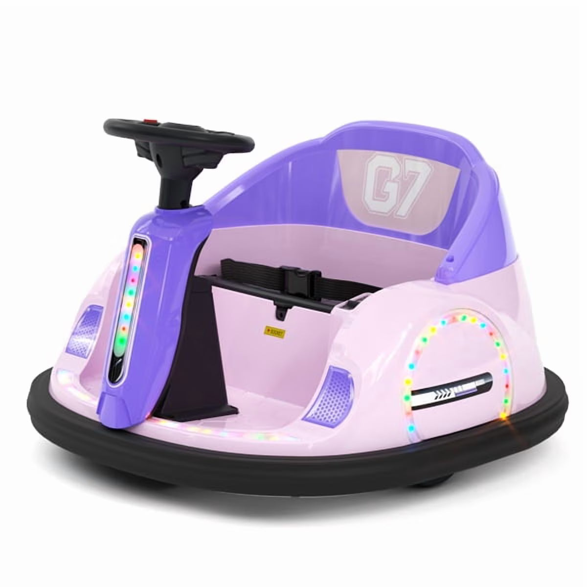 KORIMEFA Products 6V Electric Kids Ride On Bumpin Bumper Car, 1.5-6 Years Old, Parent Remote Control, 360 Degree Spin, Lights, Sounds