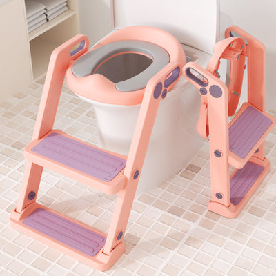 1XJD Baby Potty Training Seat, Potty Toilet Seat with Step Stool Ladder for Baby Boys Girls,Pink