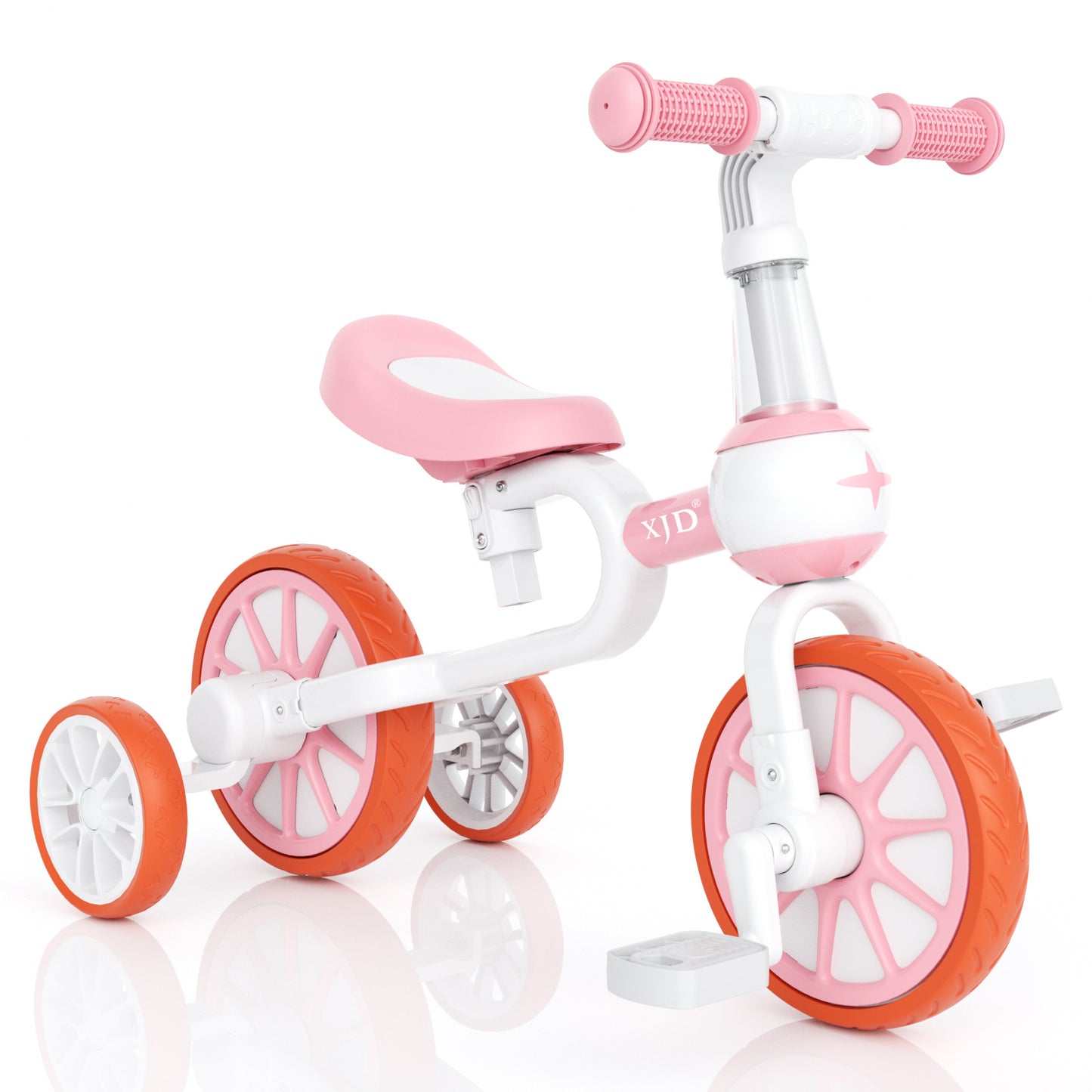 XJD 3 in 1 Kids Tricycles for 1-3 year olds Trikes for Toddler Tricycles Baby Bike,Pink