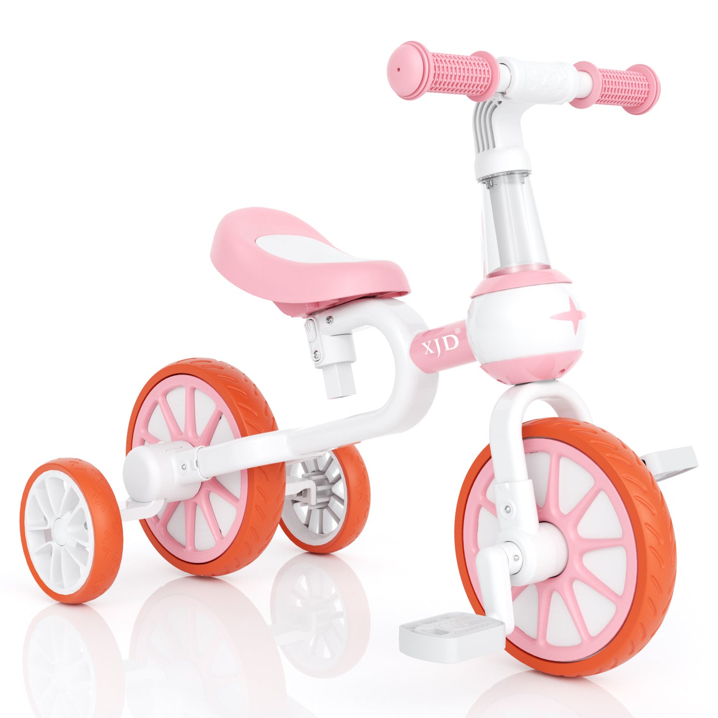 BP206id Balance Bike, 4 in 1 Toddlers Training Bicycle for 2-5 Years Old Boys Girls, Lightweight with Pedals and Training Wheels, Bule