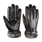 Leather Winter Warm Gloves