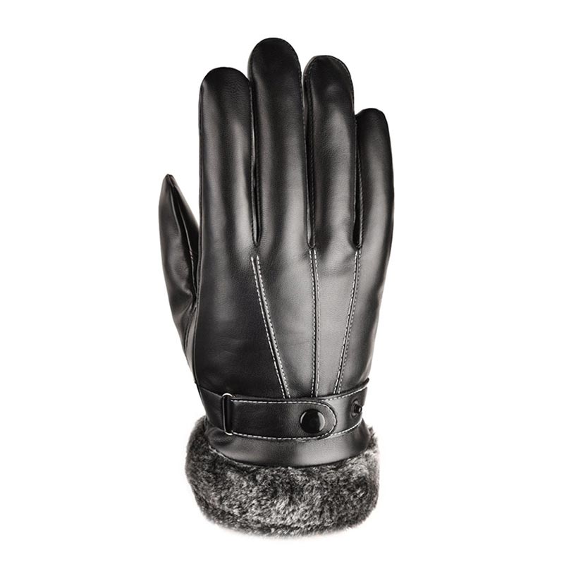 Leather Winter Warm Gloves