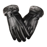 Leather Winter Warm Gloves